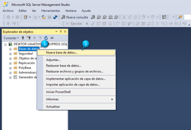 Crear Base De Datos SQL - Sqlserverdb