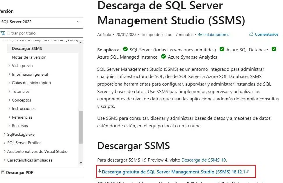 descargar sql server management studio descargar sql server management studio