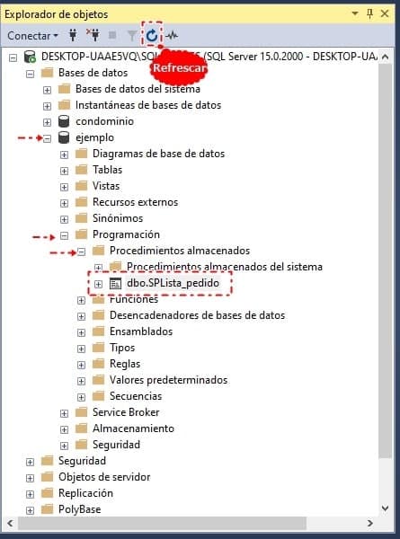 procedimientos almacenados sql