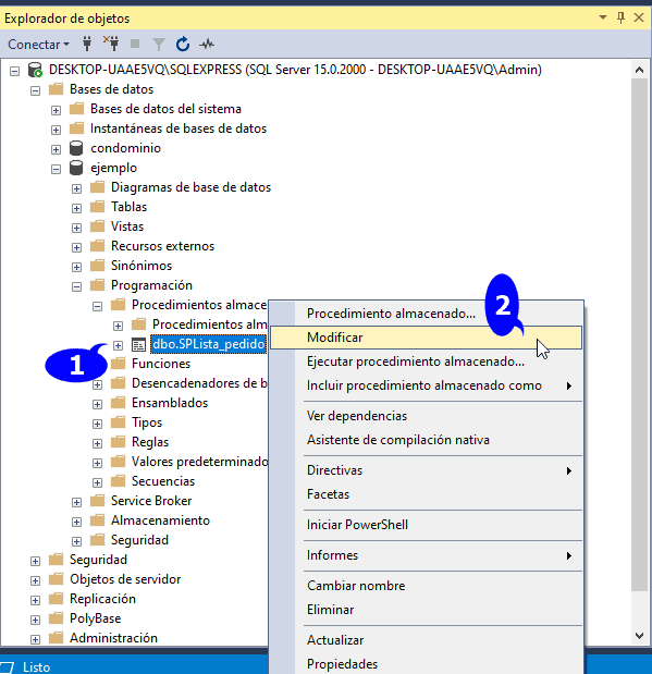 Procedimientos Almacenados Sql Sqlserverdb