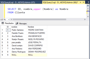 sql upper