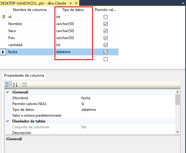 SQL DateTime Tipo De Datos Sqlserverdb