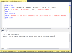 sql try catch