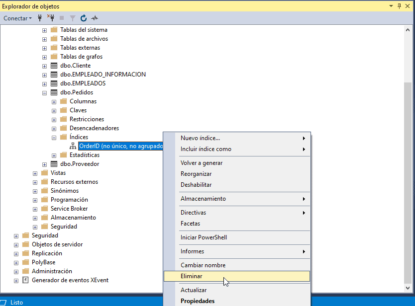índices SQL server