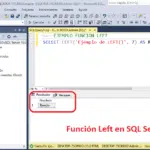 SQL LEFT: Función de Texto sql left