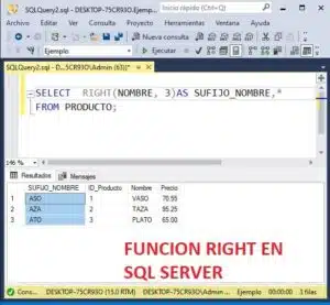 SQL RIGHT