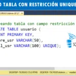 sql unique