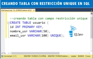 sql unique